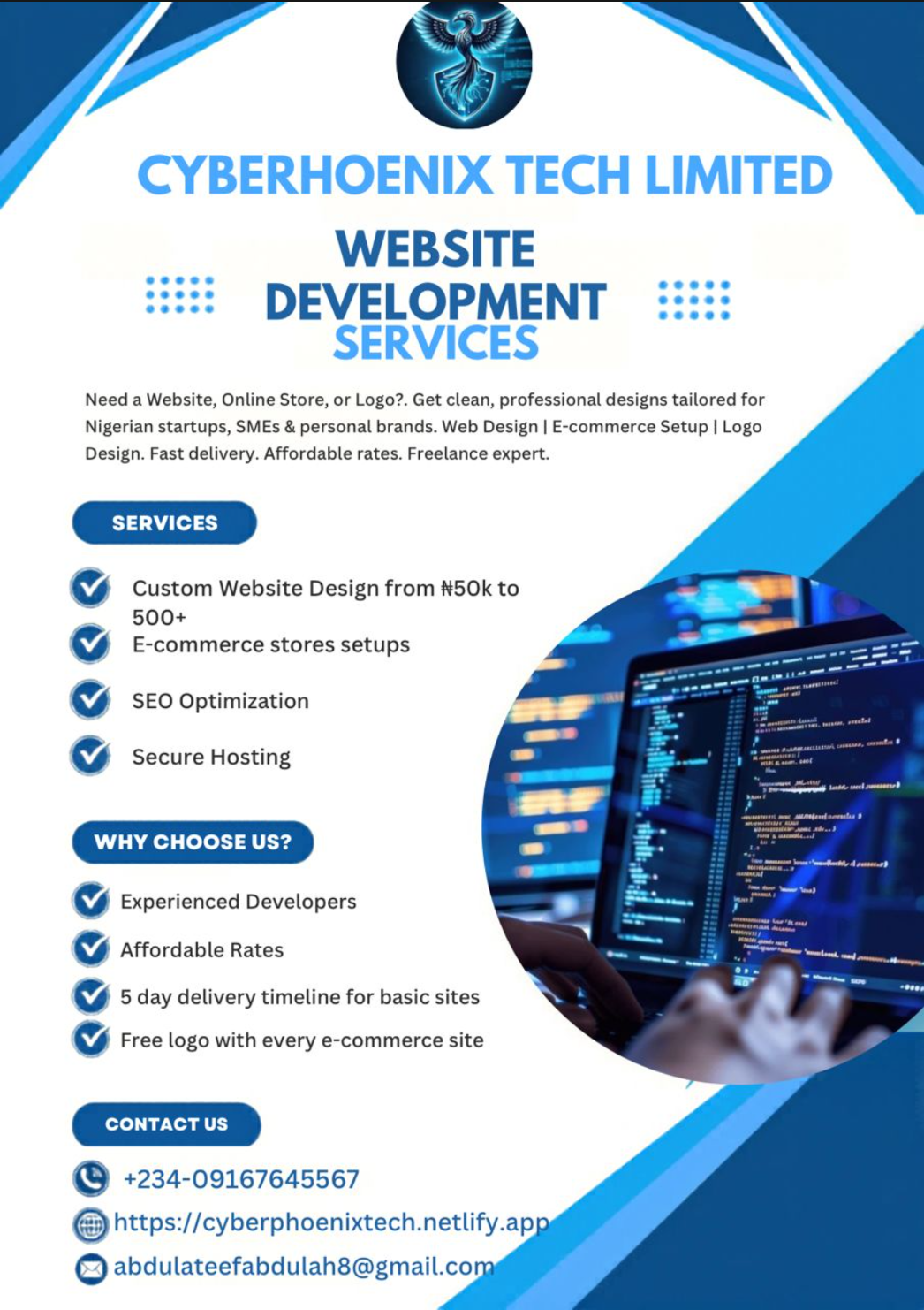 CyberPhoenix — secure, fast, SEO‑ready websites